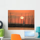 Sunset Over Docked Boats Wall Decal