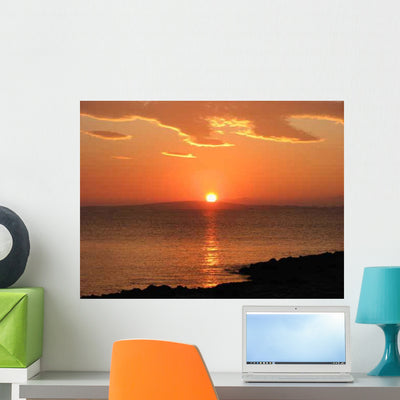 Sunset Wall Decal shown on a wall