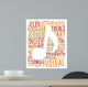 Words cloud illustration for music concept Wall Mural