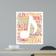 Words cloud illustration for music concept Wall Mural