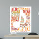 Words cloud illustration for music concept Wall Mural