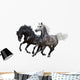 Two Horses Gallop White