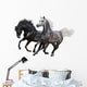 Two Horses Gallop White
