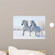 Two White Horses Gallop