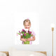 Girl with Bouquet Wall Decal
