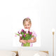 Girl with Bouquet Wall Decal