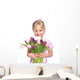 Girl with Bouquet Wall Decal