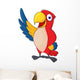 Macaw bid carton waving Wall Decal