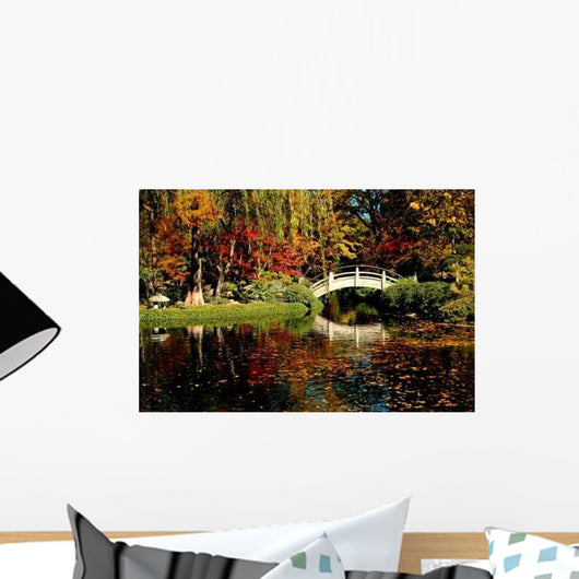 Japanese Garden with Fall Wall Decal