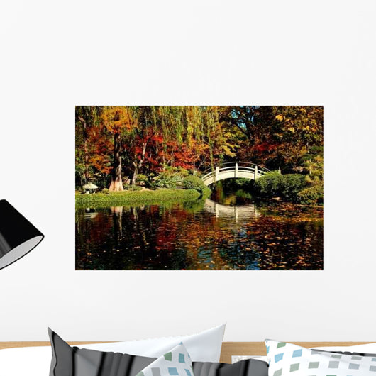 Japanese Garden with Fall Wall Decal