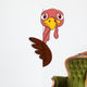 Scarred urkey with blank sign Wall Decal