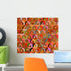 Seamless Multicolored Cubes Pattern Wall Decal