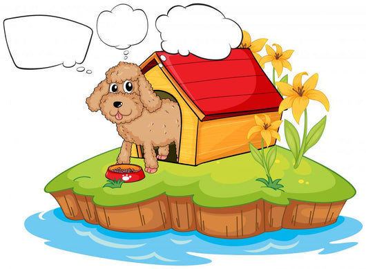 Pet Island with Empty Wall Mural