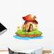 A mushroom house Wall Decal
