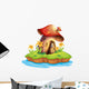 A mushroom house Wall Decal