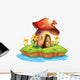 A mushroom house Wall Decal