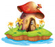 A mushroom house Wall Decal