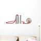 Can telephone on white Wall Decal
