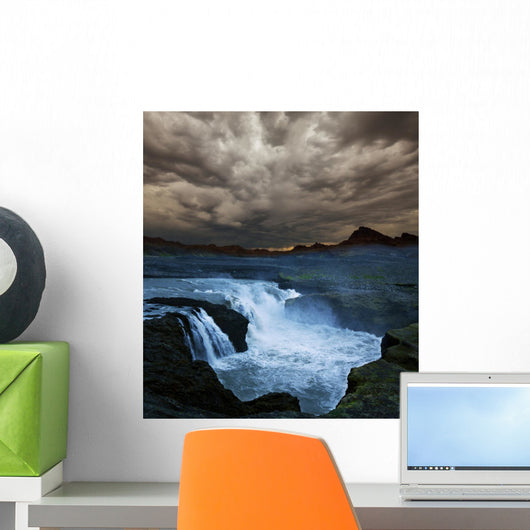 Waterfall Iceland Wall Mural