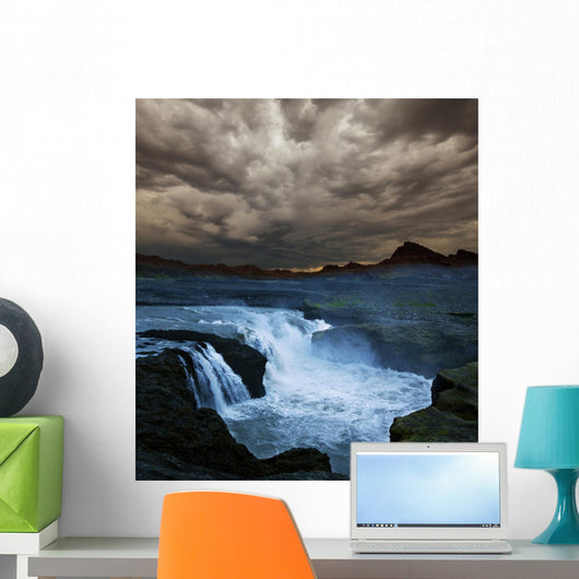 Waterfall Iceland Wall Mural