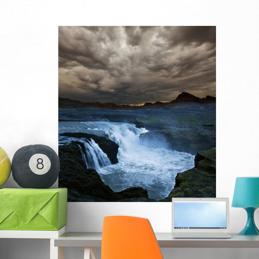 Waterfall Iceland Wall Mural