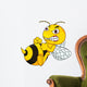 Angry bee cartoon Wall Decal