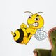 Angry bee cartoon Wall Decal