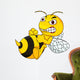 Angry bee cartoon Wall Decal