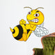 Angry bee cartoon Wall Decal