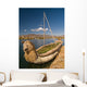 Floating Uros Island boats on Lake Titicaca in Peru Wall Mural