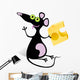 Mouse with Piece of Cheese Wall Decal