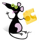 Mouse with Piece of Cheese Wall Decal