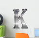 K Alphabet Silver 3D