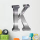 K Alphabet Silver 3D
