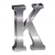 K Alphabet Silver 3D