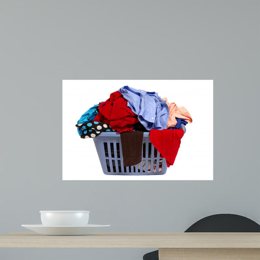 Laundry Basket Clothes Wall Decal