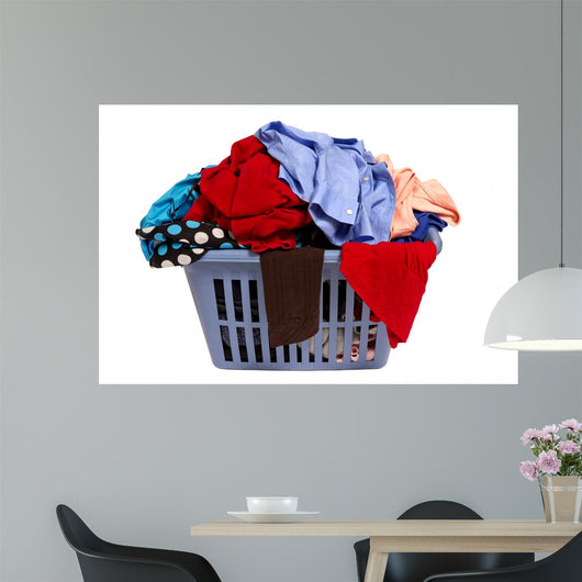 Laundry Basket Clothes Wall Decal