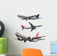 Passenger Airplanes Wall Decal Sticker Set