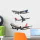 Passenger Airplanes Wall Decal Sticker Set