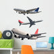 Passenger Airplanes Wall Decal Sticker Set