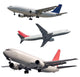 Passenger Airplanes Wall Decal Sticker Set
