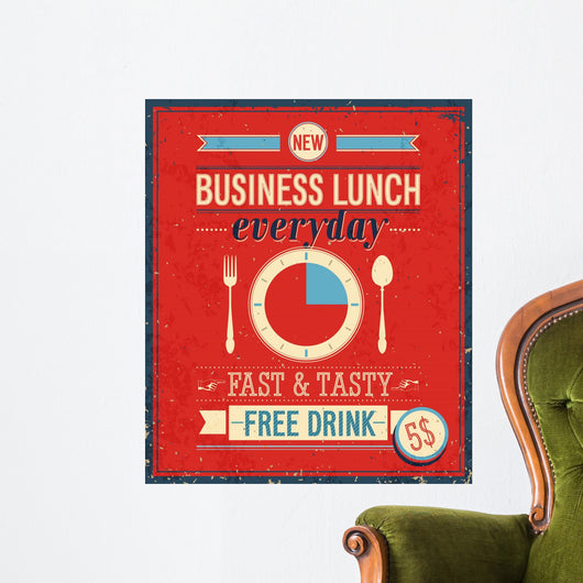 Vintage Bussiness Lunch Poster