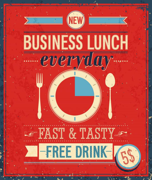 Vintage Bussiness Lunch Poster