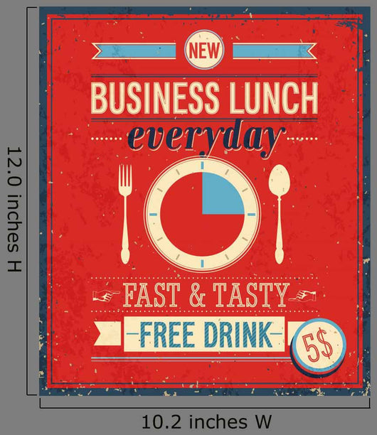 Vintage Bussiness Lunch Poster