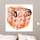 Woman Smile Cube Collage Wall Decal