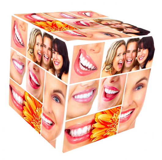 Woman Smile Cube Collage Wall Decal