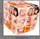Woman Smile Cube Collage Wall Decal