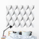 White 3D Abstract Seamless Wall Decal