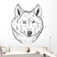 Wolf Head Wall Mural