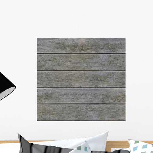 Weathered Gray Horizontal Wood Wall Decal